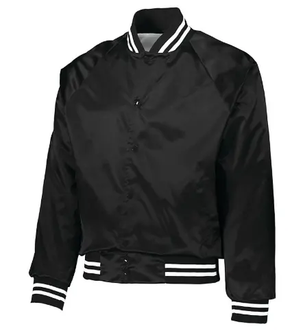 Custom Satin Track Jacket With Contrasting White Stripes 1