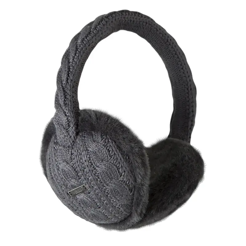 Dark Heather Monique Fleece-Lined Earmuffs 1