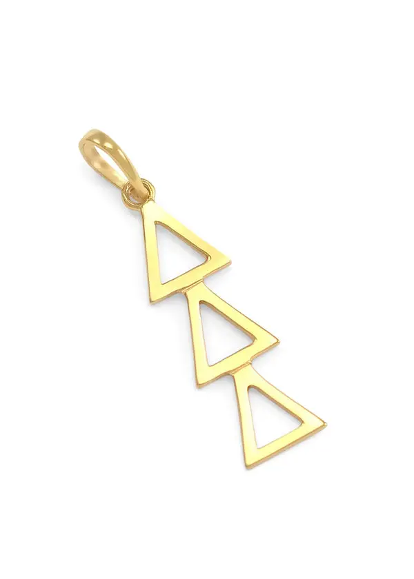 Delta Delta Delta 14K Solid Gold Lavalier Pendant – Official Greek Jewelry 1