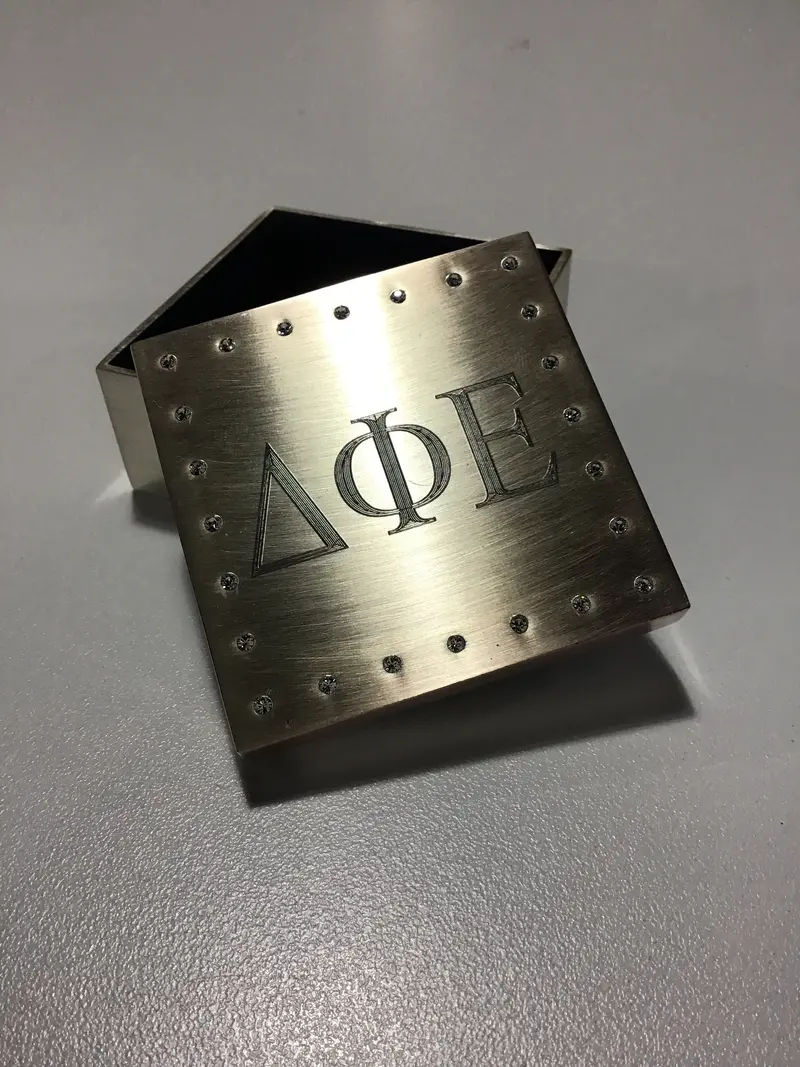 Delta Phi Epsilon Square-Shape Jewelry Box – Clearance Offer 1
