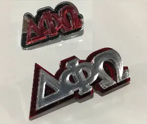 Delta Phi Omega Acrylic Fraternity Pin – Vibrant Colors 1