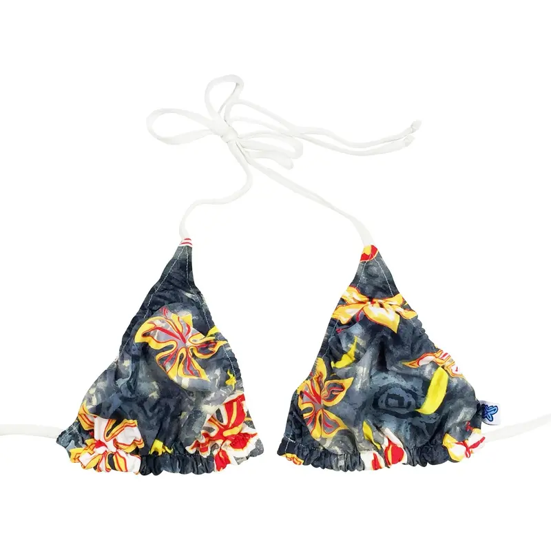 Desert Bloom Bikini Top – Artistic Prints In Graphite & Dual-Tone Options 1