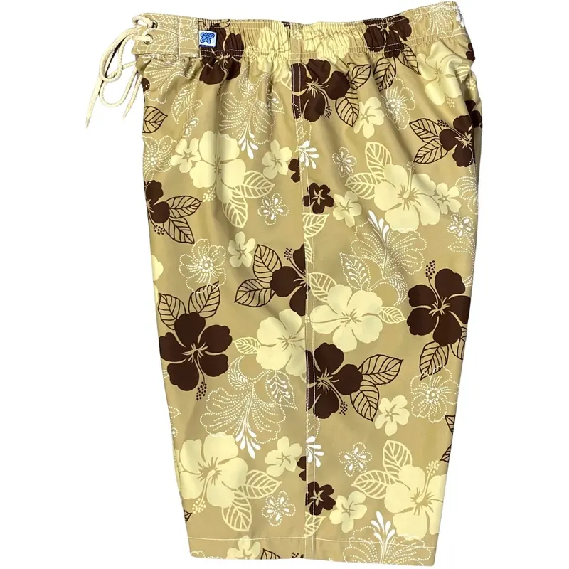 Dew Drops Women'S High-Rise Elastic-Waist Swim & Board Shorts – Long Length 1