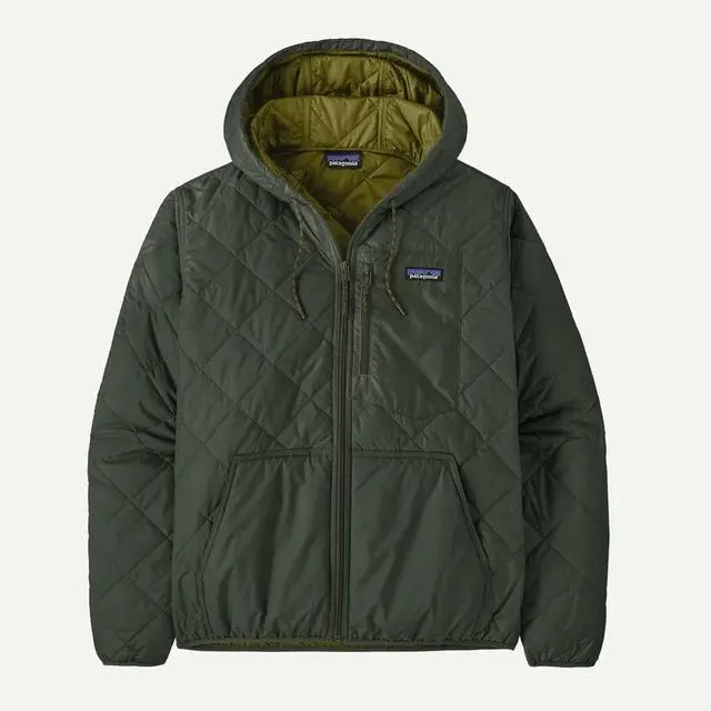 Diamond-Quilted Bomber Hoodie For Men 1