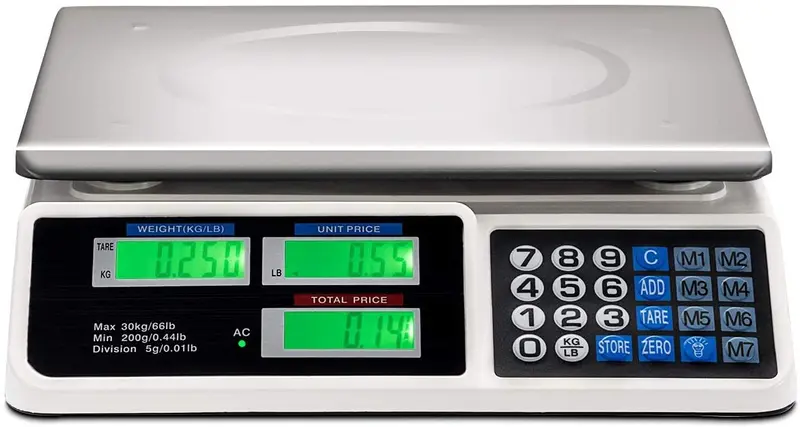 Digital Price Computing Scale – 66 Lb Capacity For Deli, Produce, And Retail Counting Applications 1