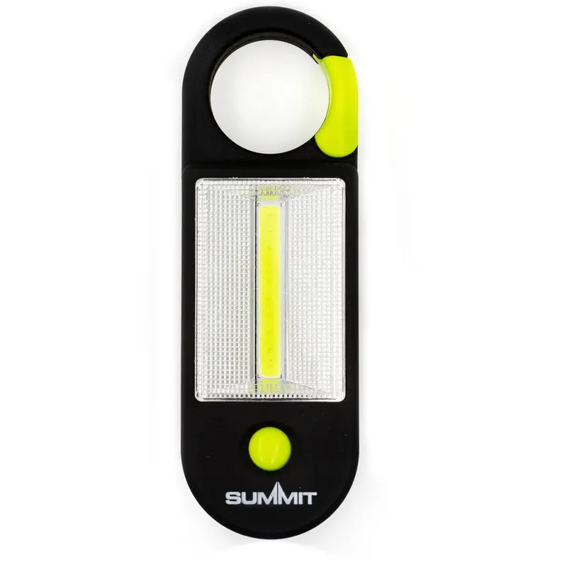 Dual-Mode Led Panel Light And Portable Torch With Clip-On Carabiner 1