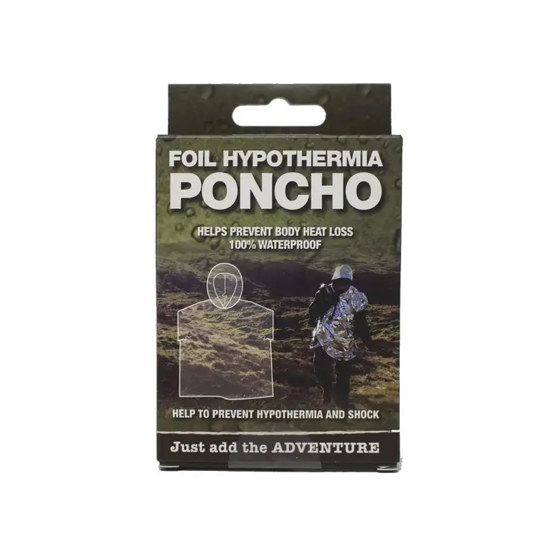 Emergency Lightweight Foil Poncho – Waterproof & Windproof 1