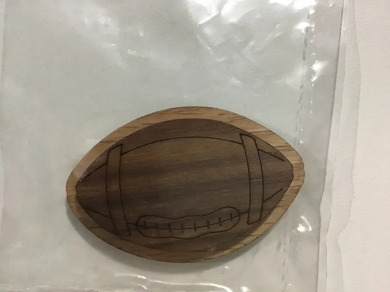 Football-Themed Wooden Symbol 1