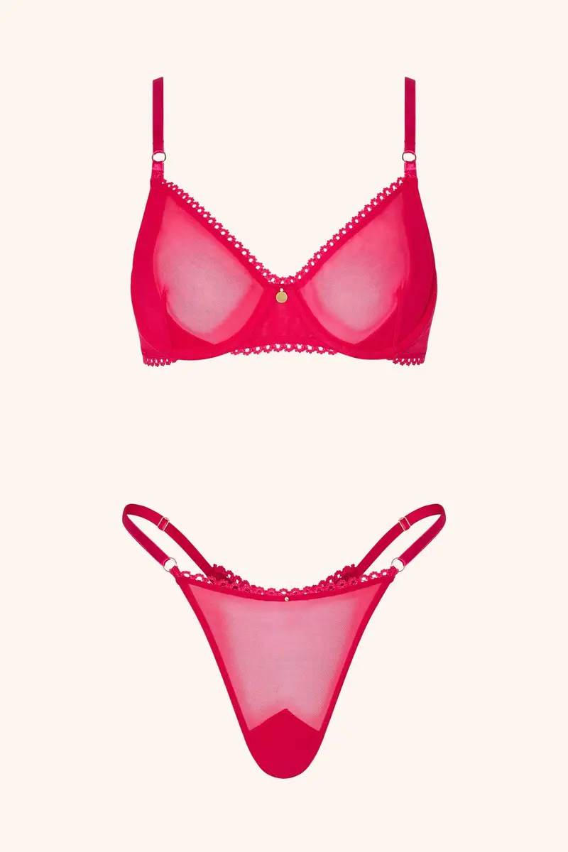 Fuchsia Push-Up Bra With Enhanced Shape 1