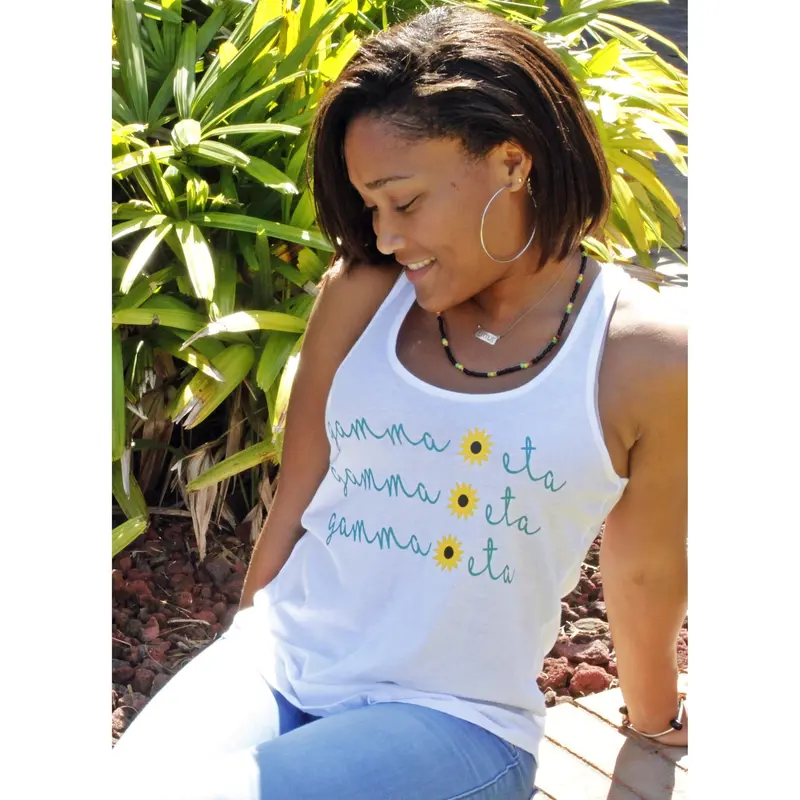 Gamma Eta Sunflower Print Tank Top (Limited Stock) 1