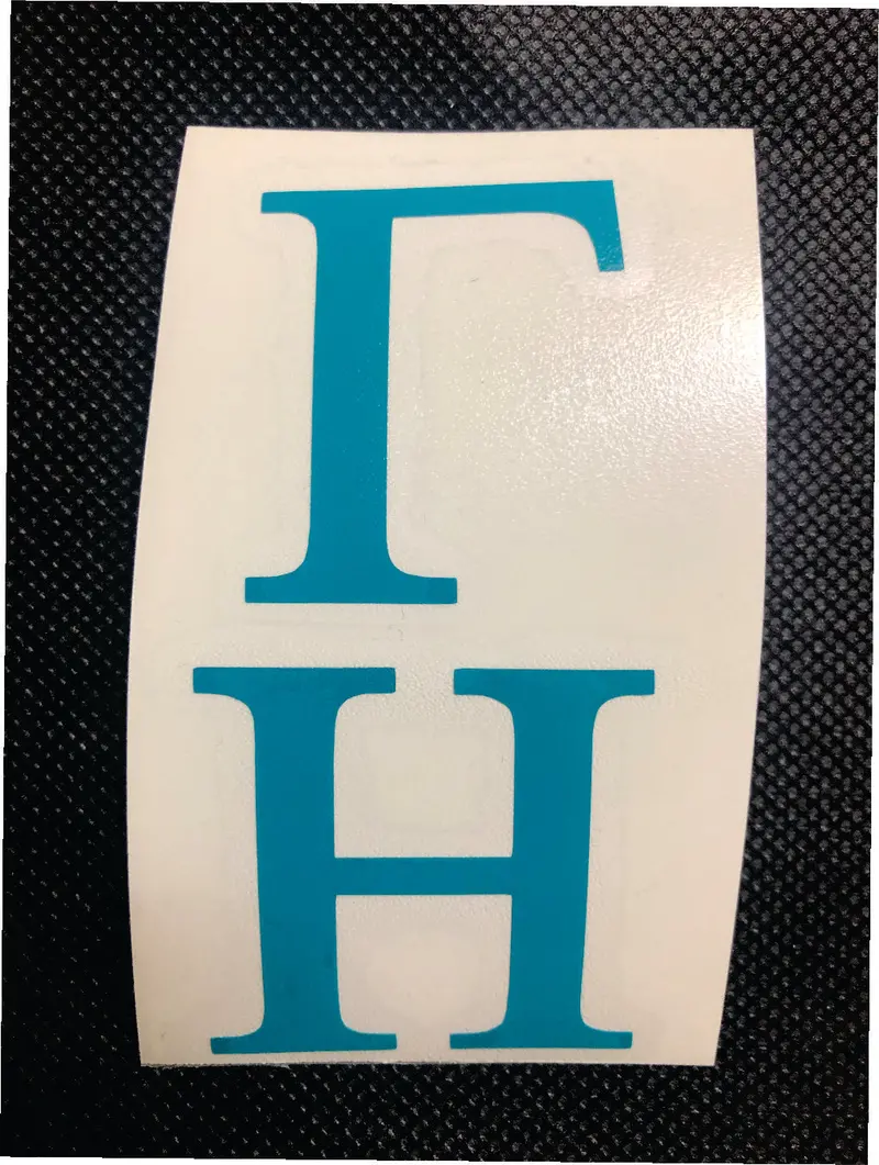 Gamma Eta Vertical Layout Vinyl Decal – Limited Availability 1