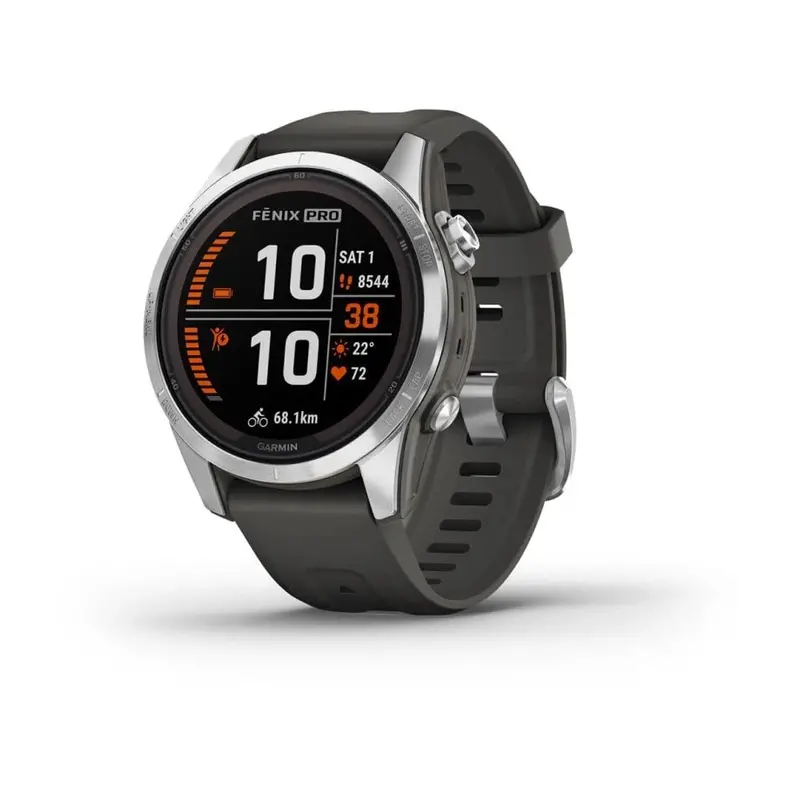 Garmin Fenix 7S Pro Solar Gps Watch – Silver And Grey Edition 1
