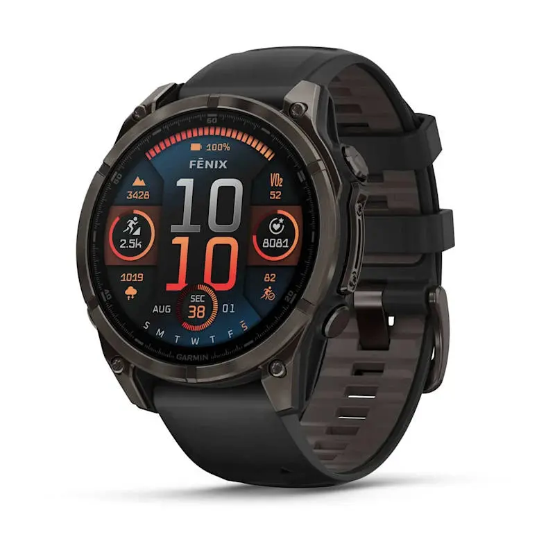 Garmin Fenix 8 – 47Mm Amoled, Sapphire-Carbon Grey Dlc Titanium, Black Band 1