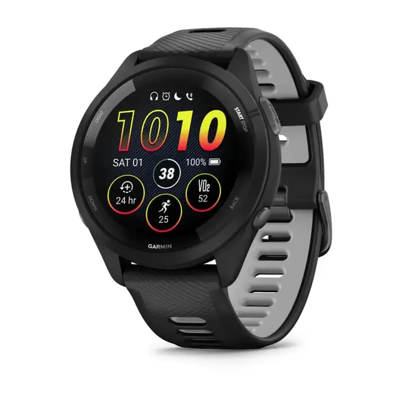 Garmin Forerunner 265 Music Smartwatch (46Mm) – Black And Charcoal Grey Band 1