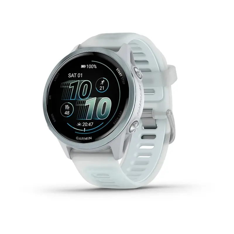 Garmin Forerunner 570 42Mm Aluminium Watch In Cloud Blue With White And Cloud Grey Band 1