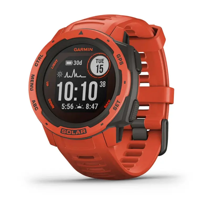 Garmin Instinct Solar Watch - Flame Red Edition 1