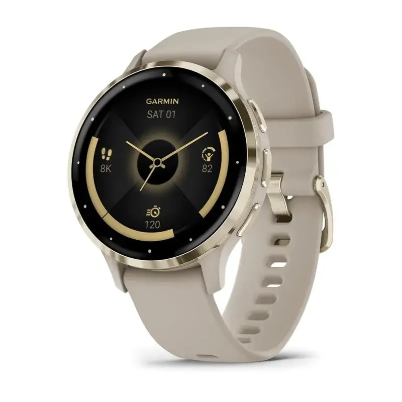 Garmin Venu 3S Smartwatch In Soft Gold And Gray 1