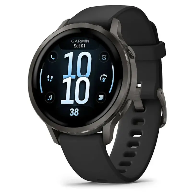 Garmin Venu 4 Smartwatch 41Mm – Slate Case With Black Silicone Band 1