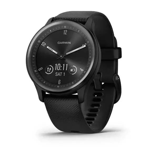 Garmin Vivomove Sport Hybrid Smartwatch – Sleek Black Design 1