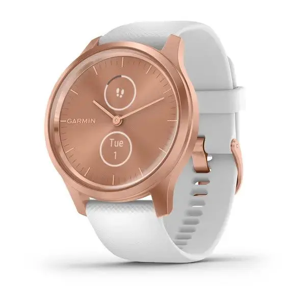 Garmin Vivomove Style Watch In Rose Gold And White 1