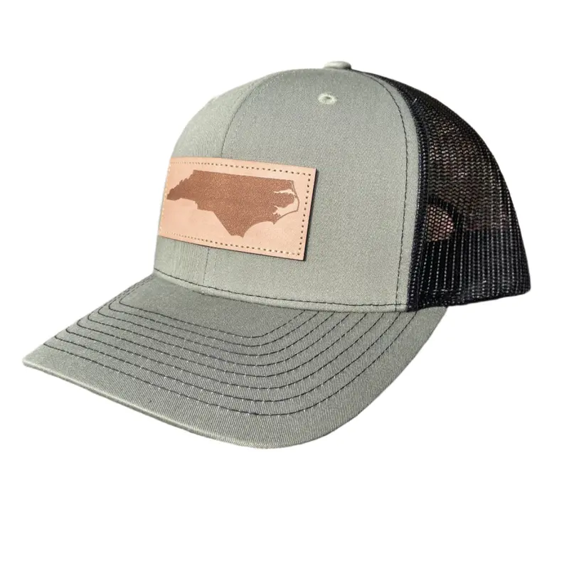 Gopc North Carolina Embroidered Leather Patch Hat 2