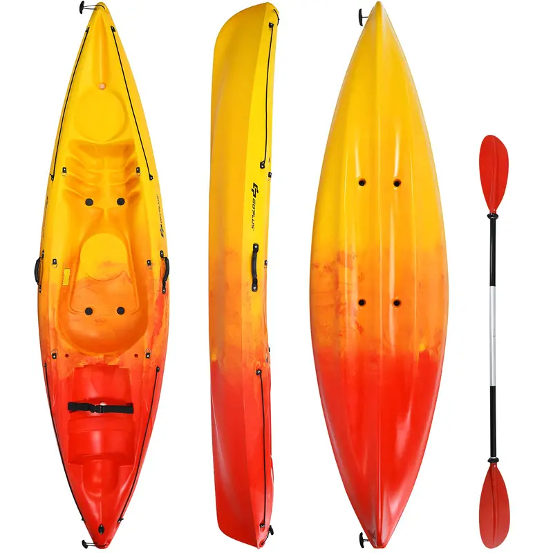 Goplus 10.2-Foot Portable Sit-On-Top Recreational Kayak For One Person 1