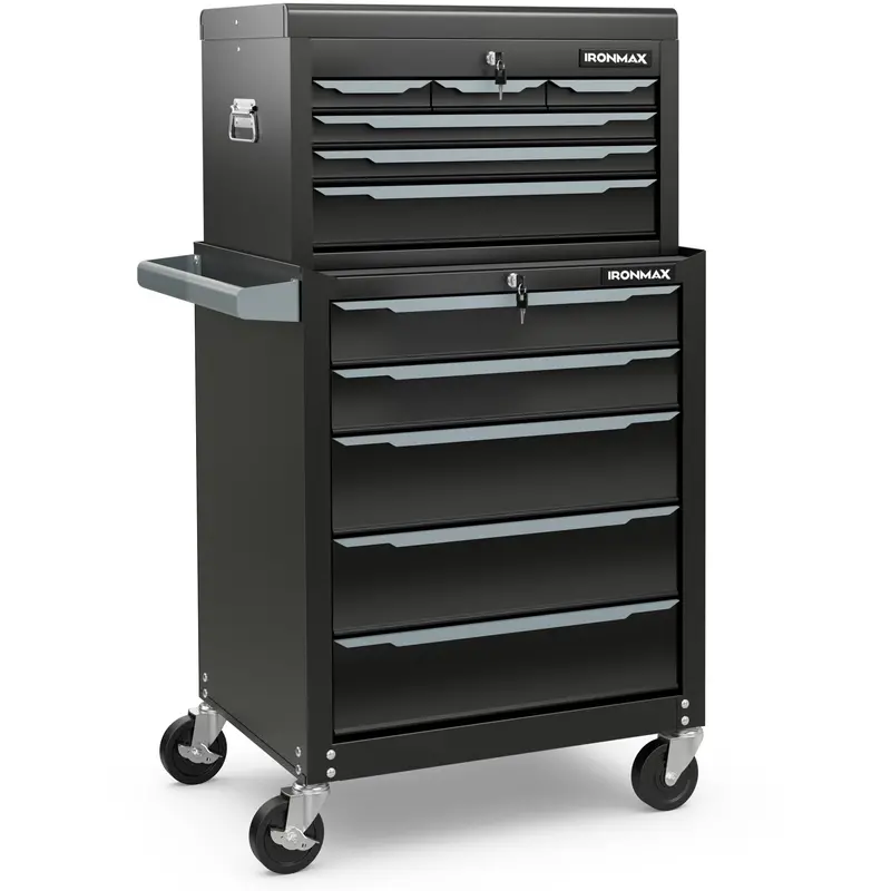 Goplus 11-Drawer Heavy-Duty Tool Cabinet – Secure Keyed Lock System & Wall-Mount Hanging Capability 1