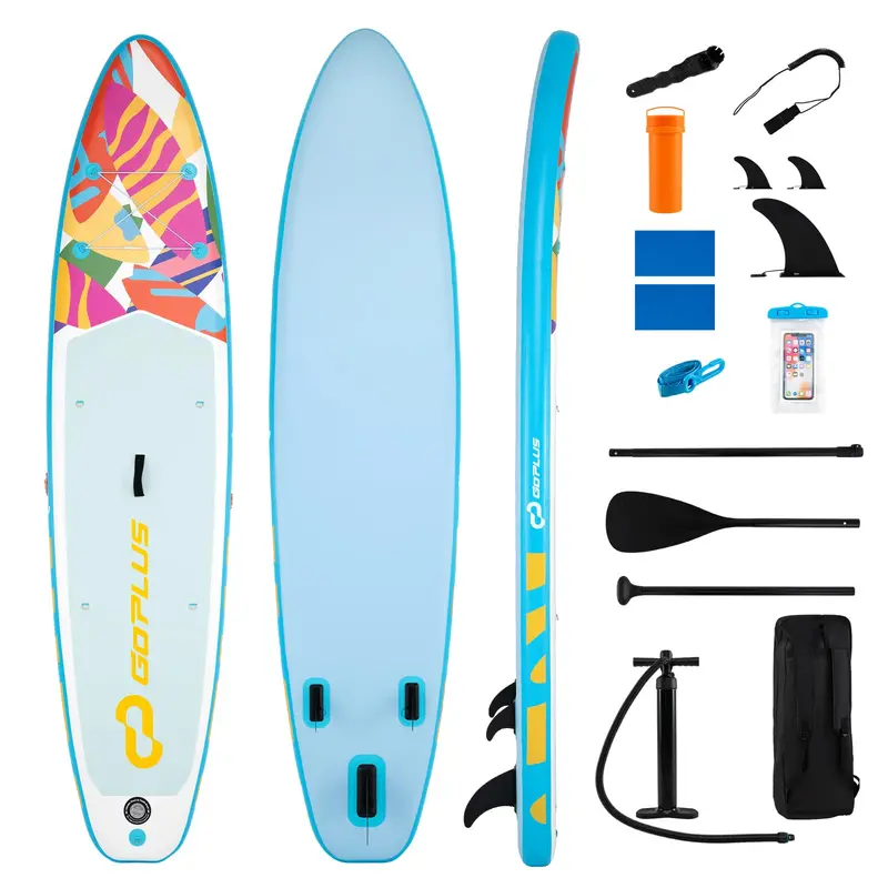 Goplus 11-Foot Inflatable Stand-Up Paddle Board With Complete Accessory Kit 1