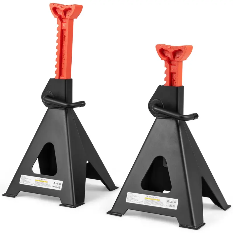 Goplus 12-Ton Heavy-Duty Adjustable Jack Stands — 19″ To 29.5″ Lift Range, 26,400 Lbs Capacity 1