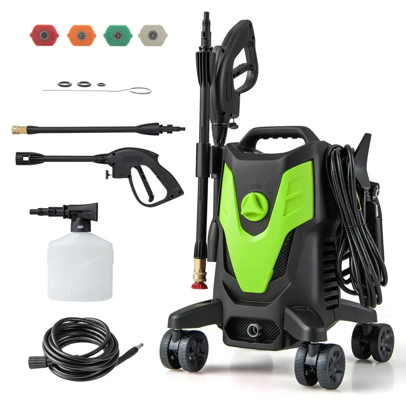 Goplus 2400 Psi Electric Pressure Washer – 1.7 Gpm With 4 Quick-Connect Nozzles & All-Terrain Wheels 1