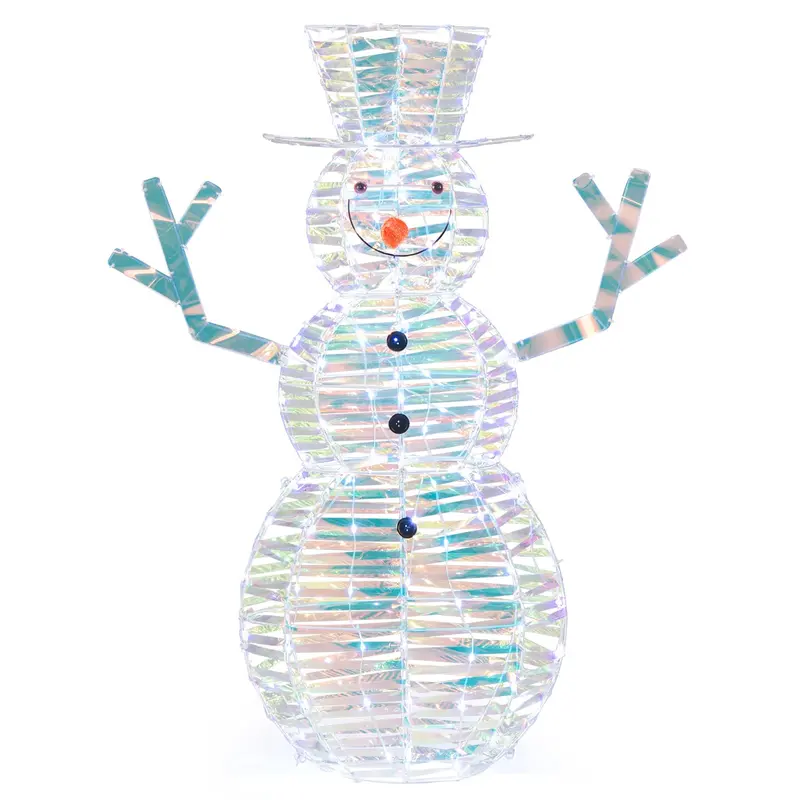 Goplus 36" Light-Up Christmas Snowman Decoration – 100 Led Lights 1