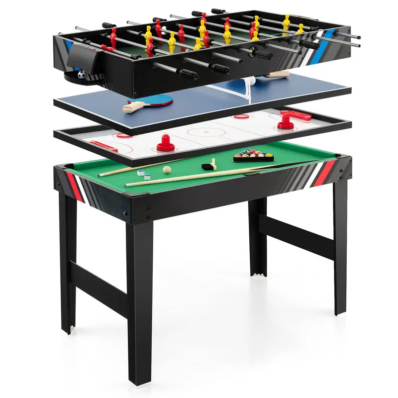 Goplus 4-In-1 Multi-Game Table – Convertible Air Hockey, Soccer, Billiards & Ping Pong Table 1