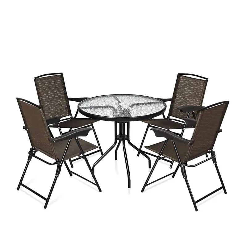 Goplus 5-Piece Outdoor Bistro Set — All-In-One Patio Furniture For Small Spaces 1