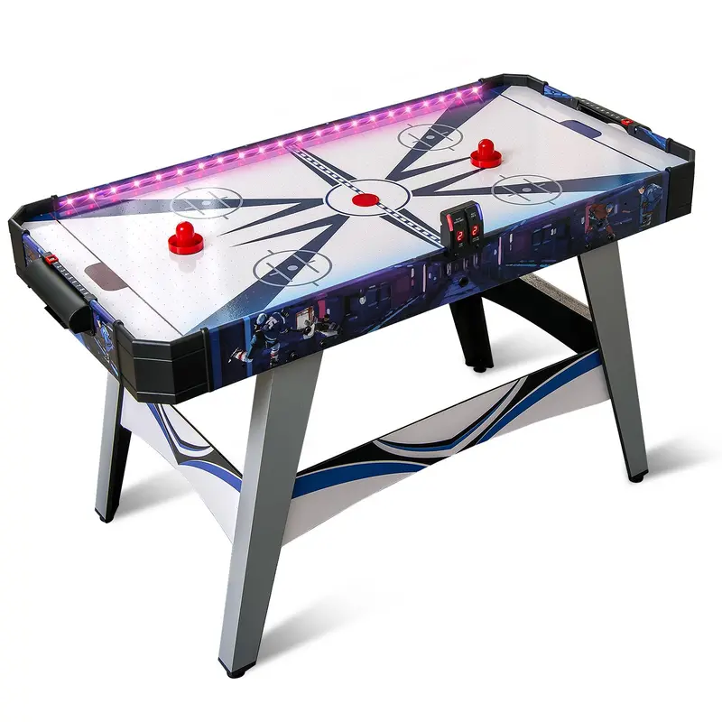 Goplus 54-Inch Air Hockey Table With Led Scoreboard And Light Effects 1
