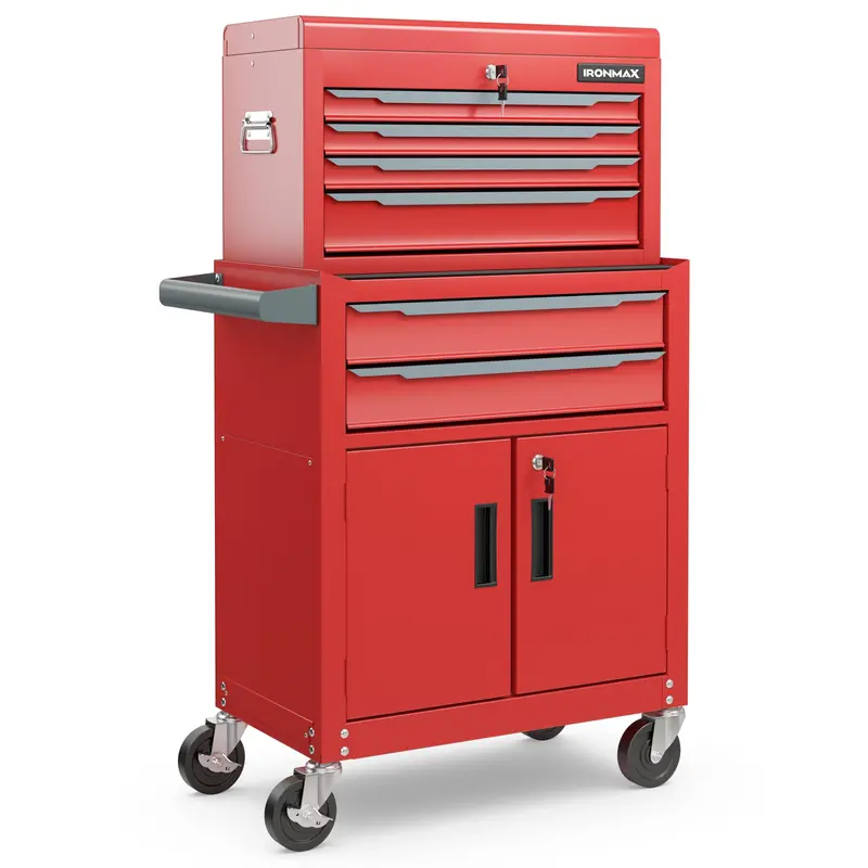 Goplus 6-Drawer Rolling Tool Chest – Industrial-Grade Storage Cabinet With Lockable Casters 1