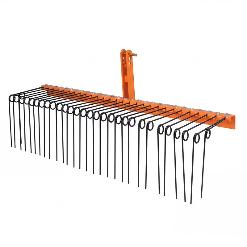 Goplus 72-Inch Tow-Behind Pine Straw Rake – 30-Coil Tine Landscape Tool For Large Areas 1
