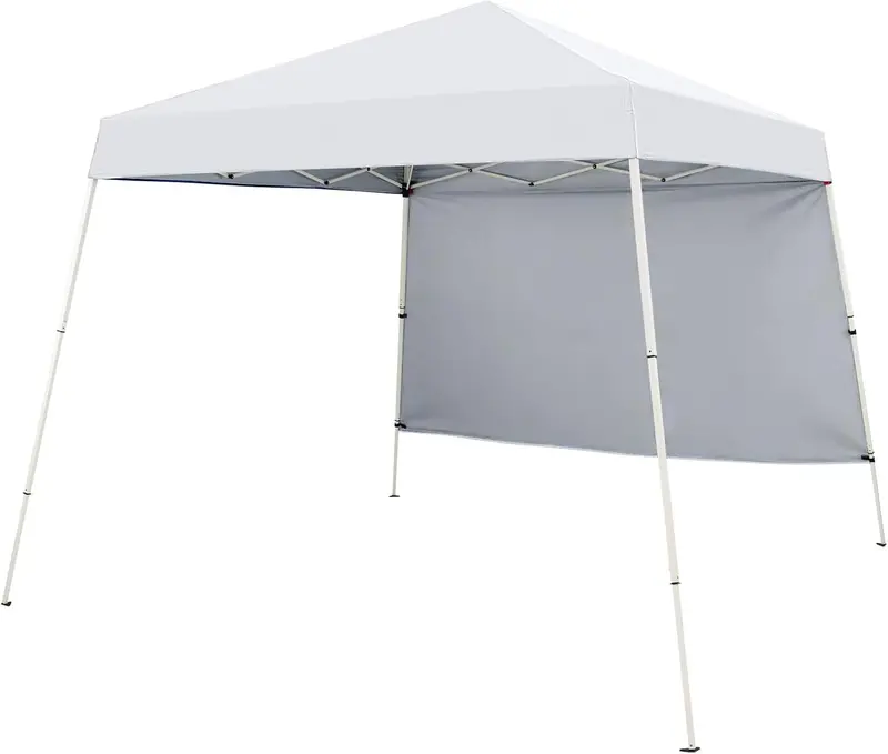 Goplus 8' X 8' Pop-Up Canopy Tent With One Removable Sidewall 1