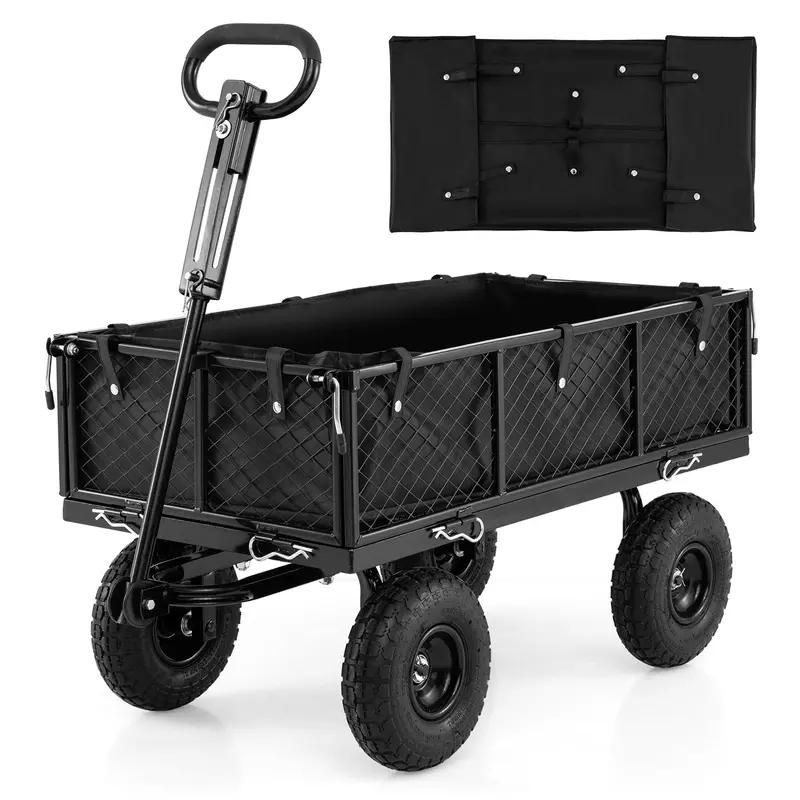 Goplus 880 Lb Capacity Heavy-Duty Garden Utility Cart 1