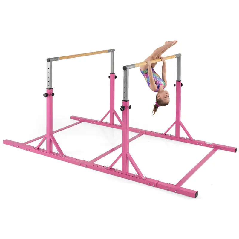 Goplus Adjustable Junior Parallel Bars — 13-Height And 6-Width Settings For Developing Gymnasts 1