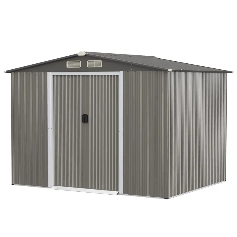 Goplus Compact Utility Storage Shed – 8.5" X 6.8" X 6" Weatherproof Tool Organizer With Base 1