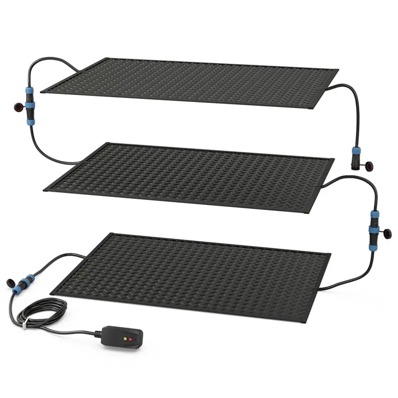 Goplus Heated Snow Melting Mat – 20" × 30" Outdoor De-Icing Pad (1 Corded + 2 Uncorded Units) 1