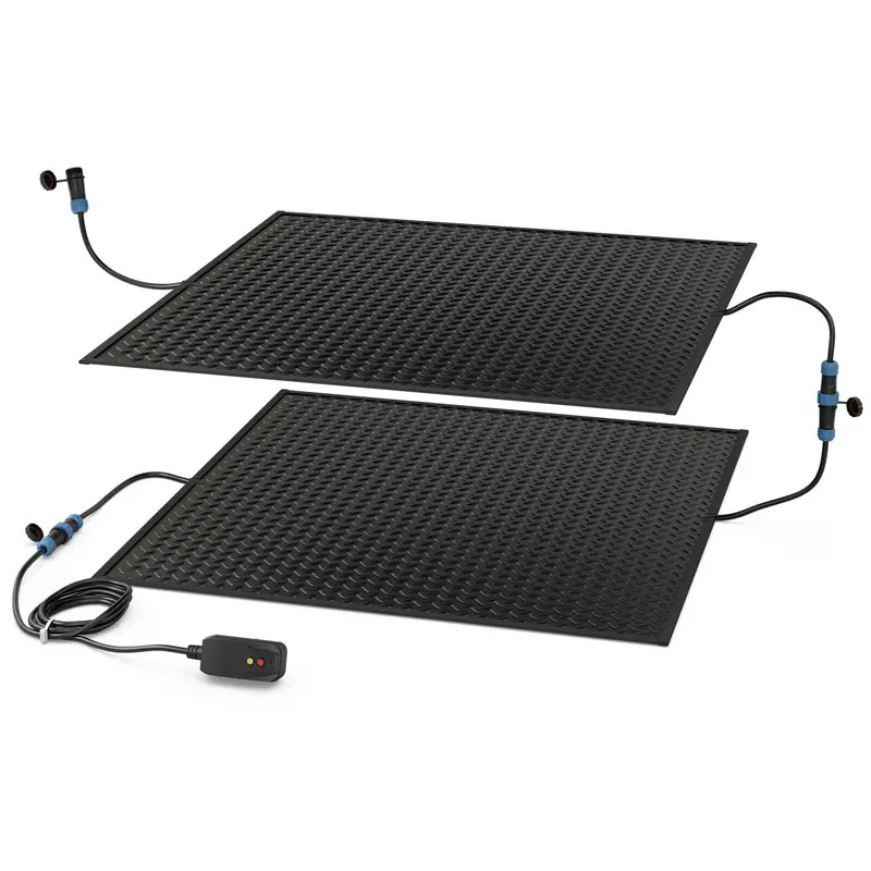 Goplus Heated Snow Melting Mat – 30" × 30" Outdoor De-Icing Pad (1 Corded + 1 Uncorded Unit) 1