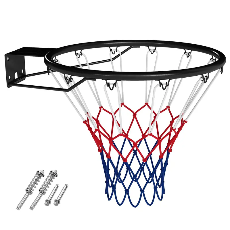 Goplus Heavy-Duty 18-Inch Replacement Basketball Rim – Dual-Spring Mechanism & All-Weather Net 1