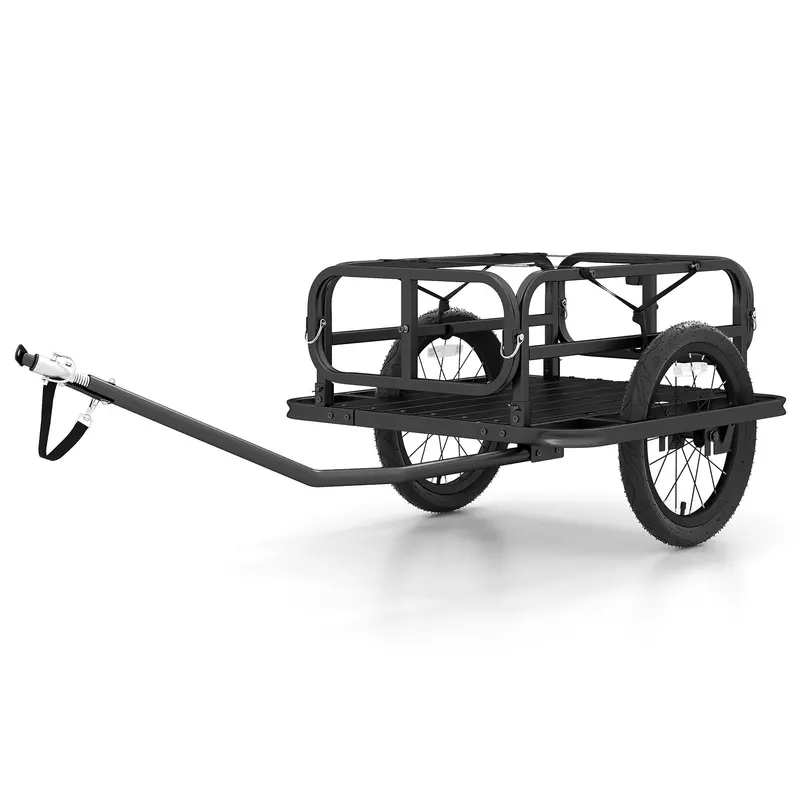 Goplus Heavy-Duty Bike Cargo Trailer — Universal Hitch Mount And 16-Inch All-Terrain Wheels 1
