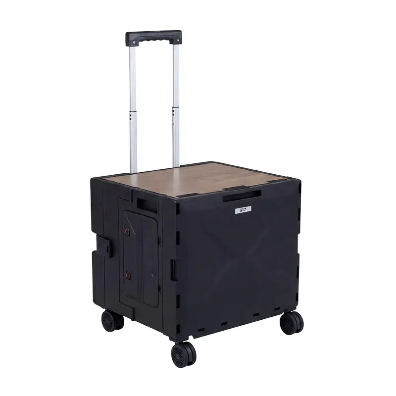 Goplus Heavy-Duty Foldable Utility Cart With 360° Swivel Wheels 1