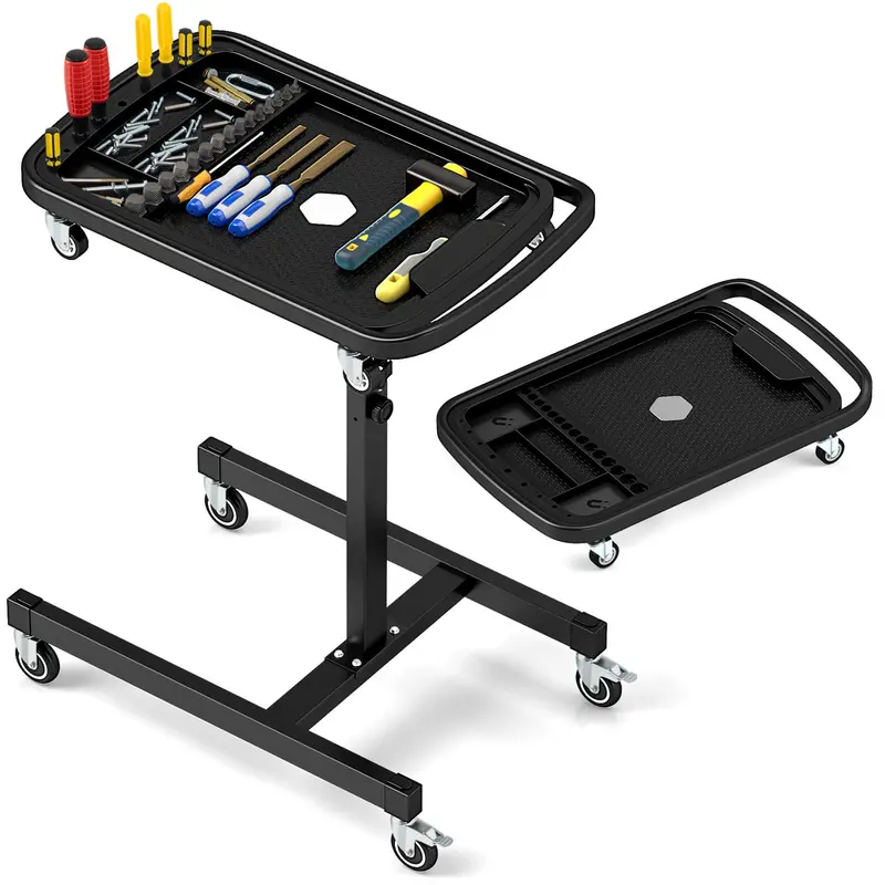 Goplus Height-Adjustable Workbench – 31.5" To 48.5", Includes Tool Tray 1