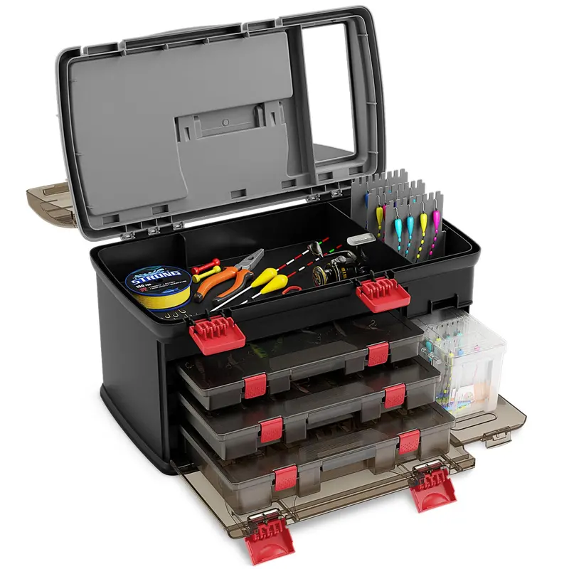 Goplus Large Portable Tackle Box – Premium Fishing Gear Organizer With Tool Storage Compartments 1