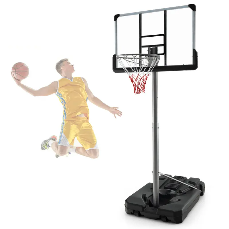 Goplus Poolside Adjustable Basketball Goal – Portable Hoop With 64"–79" Height Range 1