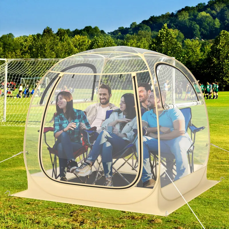 Goplus Pop-Up Sports Tent – 4.2 Ft × 4.2 Ft All-Weather Tent Pod With Floor Mat, Stakes, Sandbag & Carrying Bag 1