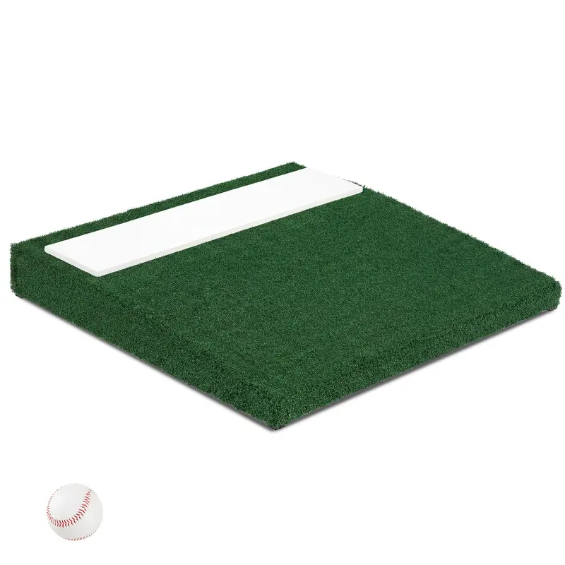 Goplus Portable Baseball Pitcher’S Mound – 27" X 27" X 4" Regulation-Size Practice Platform 1
